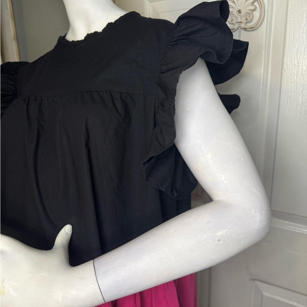 Hana Oversized Summer Dress Fluttered Sleeves Size 38. G#114 - Picture 4 of 10
